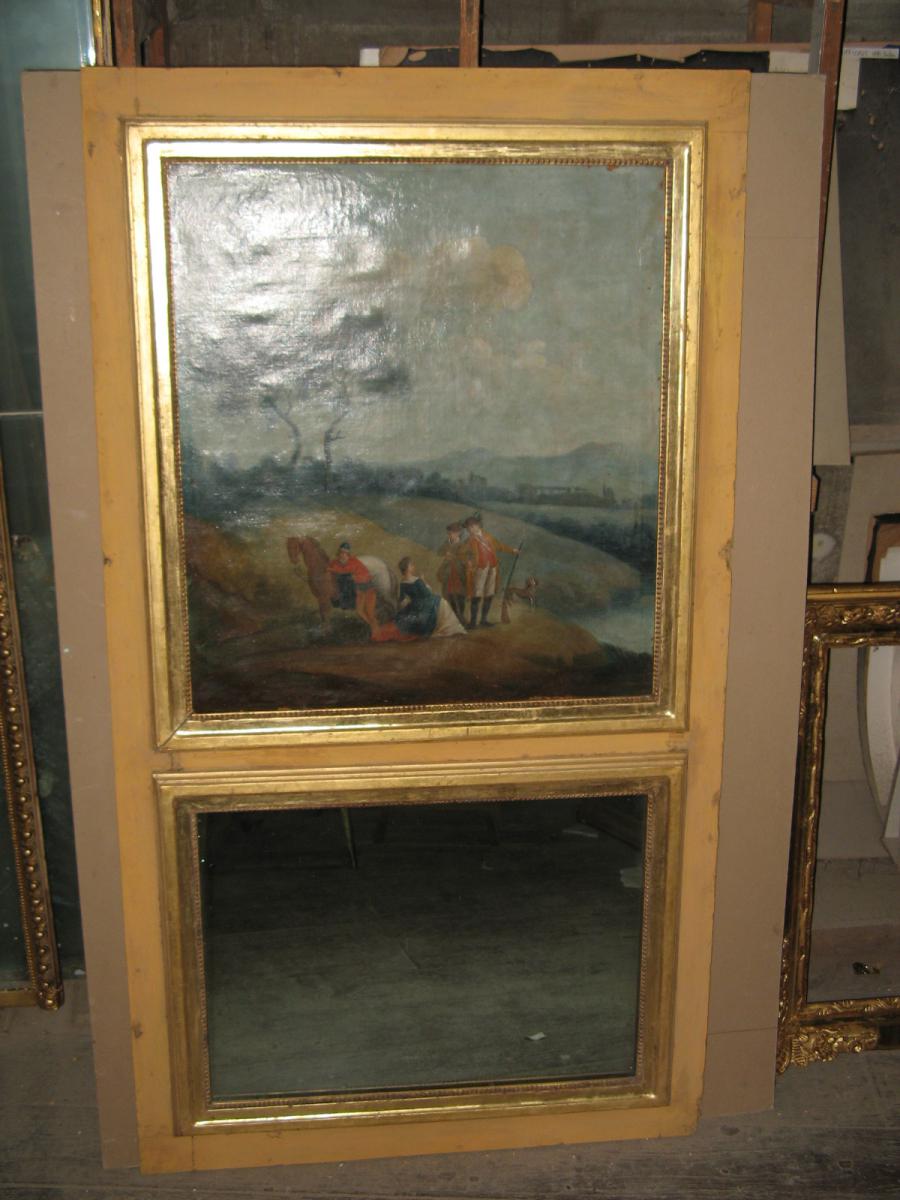 Trumeau, Scène De Chasse, Début 19ème.-photo-5