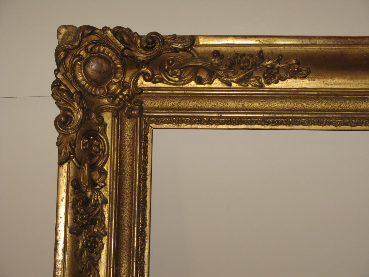 Cadre époque 19ème En Bois Doré.-photo-2