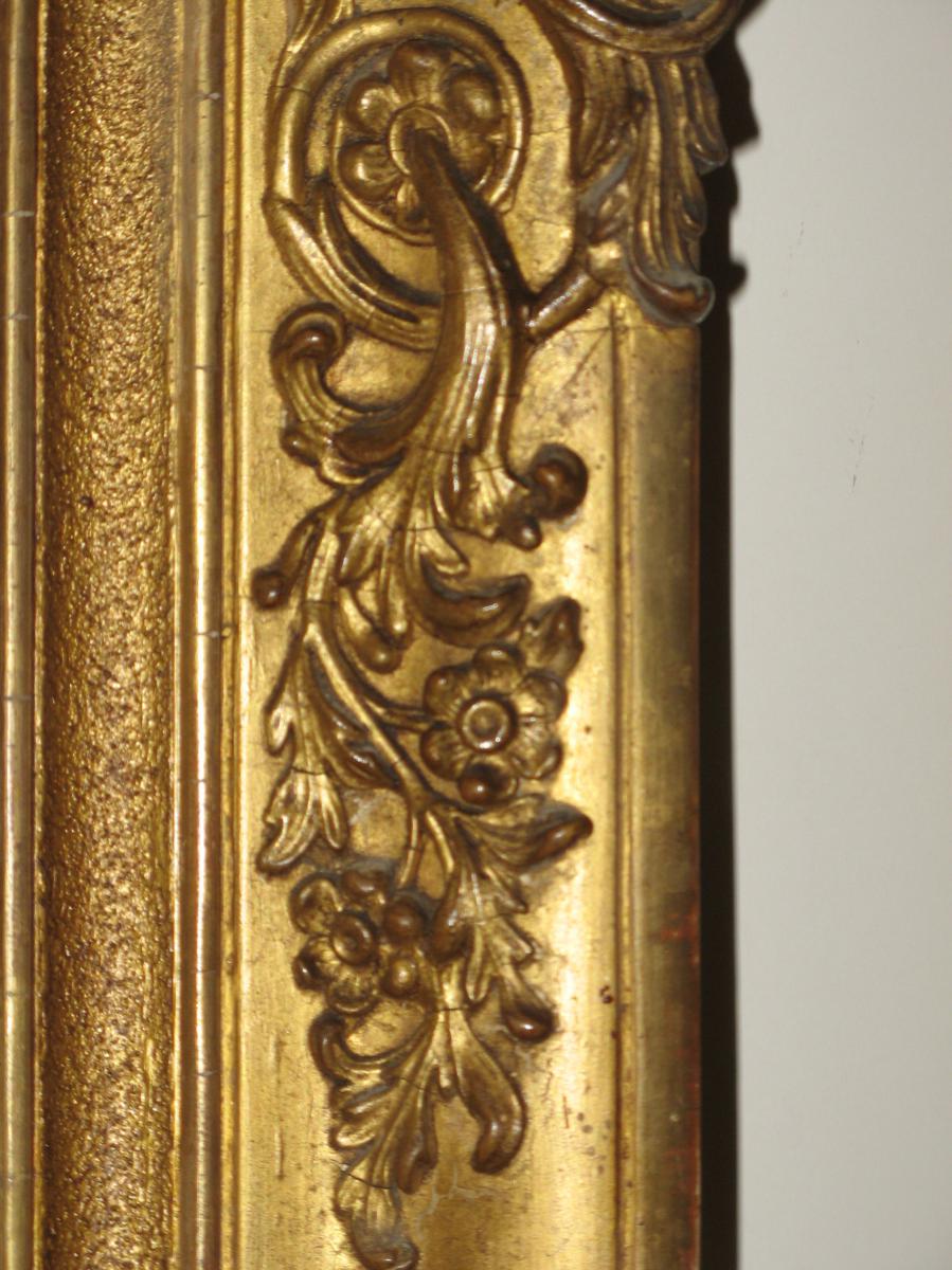 Cadre époque 19ème En Bois Doré.-photo-3