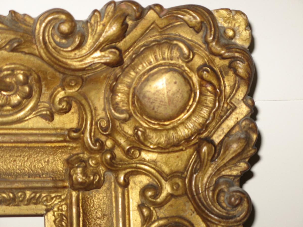 Cadre époque 19ème En Bois Doré.-photo-4