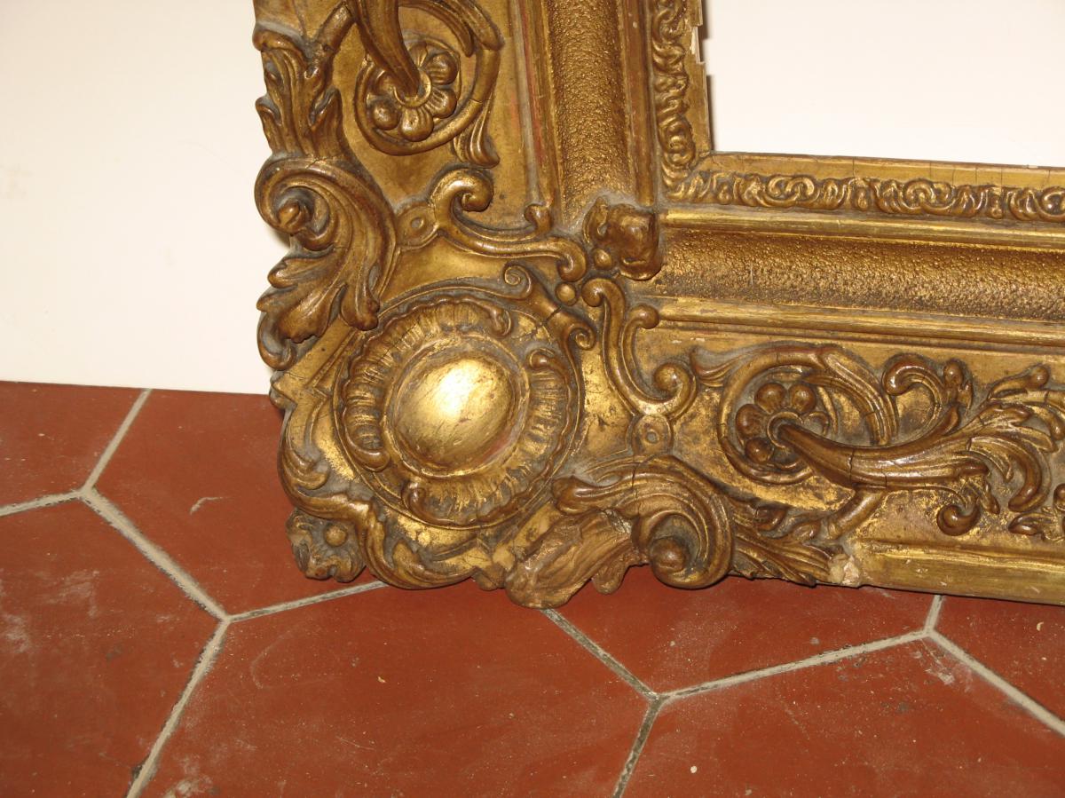 Cadre époque 19ème En Bois Doré.-photo-4