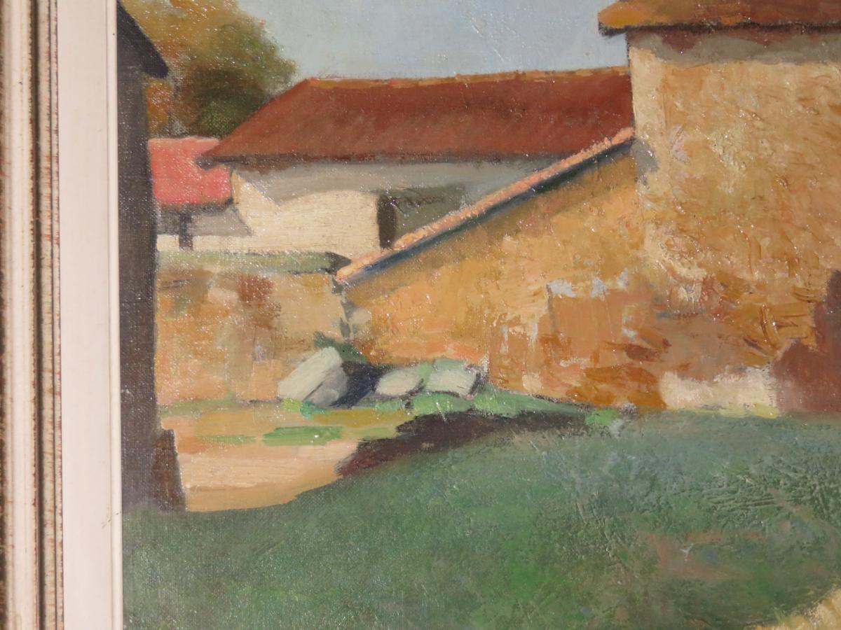 Maison de campagne, Peinture Signée Louis Marechal, époque 20 ème.-photo-1