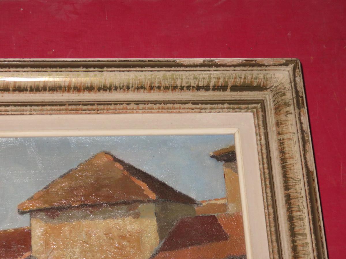 Maison de campagne, Peinture Signée Louis Marechal, époque 20 ème.-photo-4