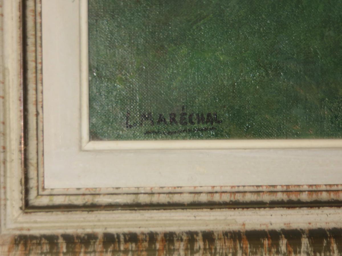 Maison de campagne, Peinture Signée Louis Marechal, époque 20 ème.-photo-5