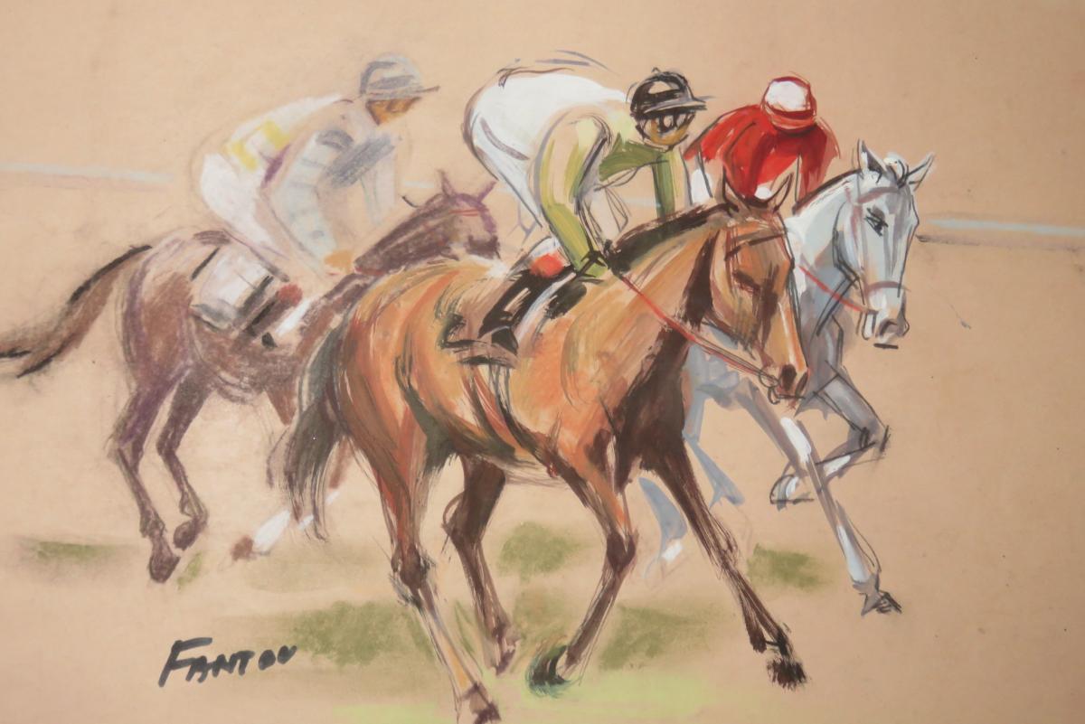 Hyppic Race, Watercolor 20th Century.-photo-4