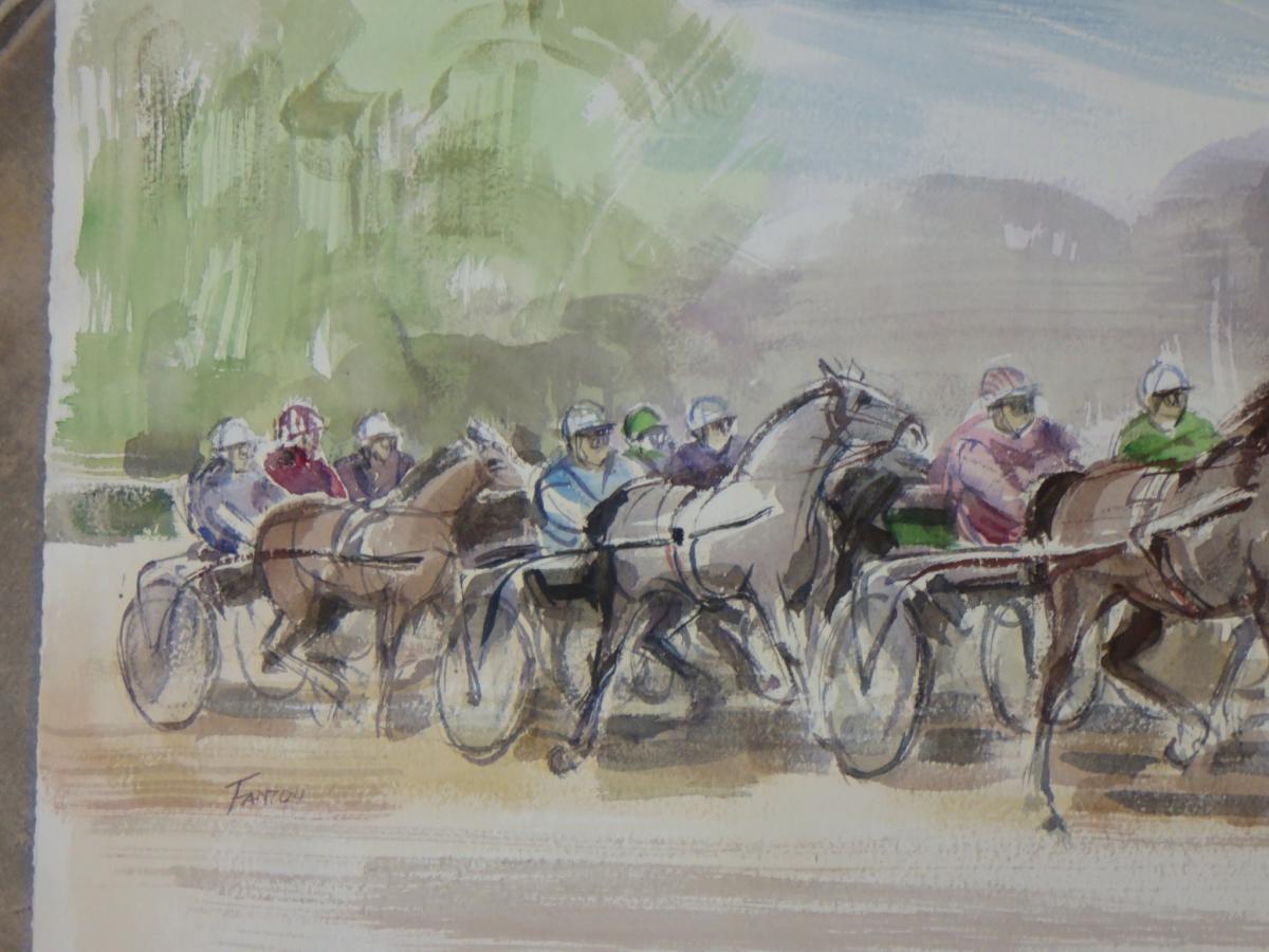 Hyppic Race, Watercolor 20th Century.-photo-3