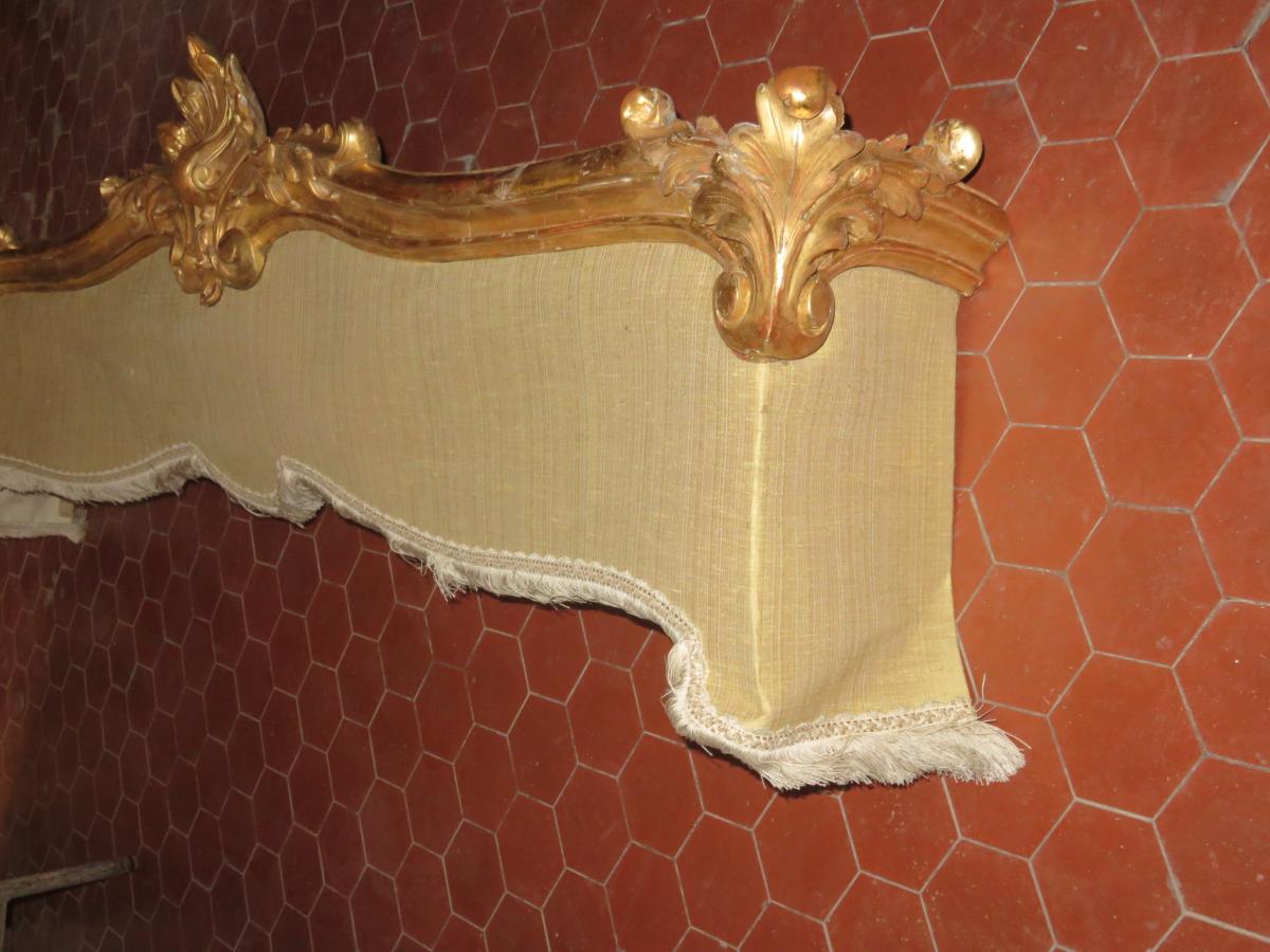 Pair Of Valances In Golden Wood, 19th Century.-photo-3