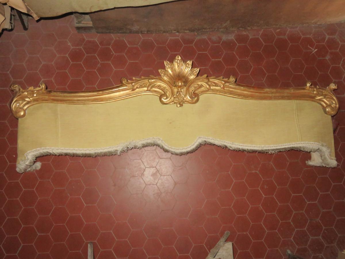 Pair Of Valances In Golden Wood, 19th Century.-photo-5