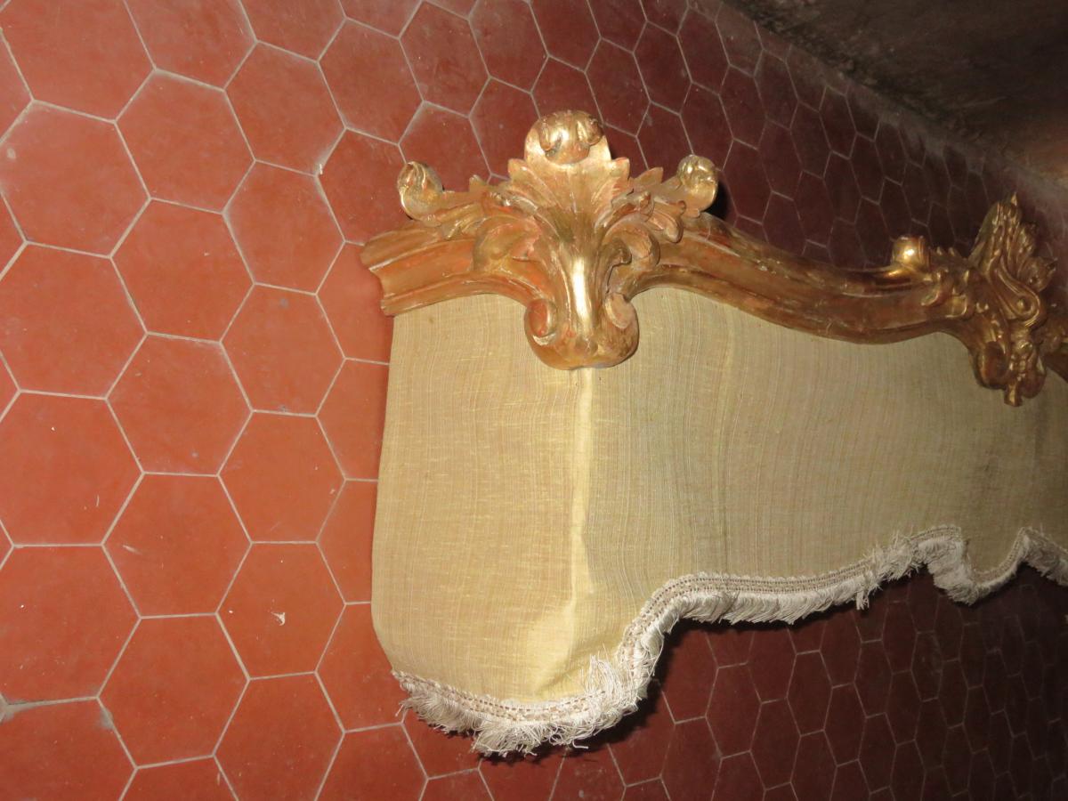 Pair Of Valances In Golden Wood, 19th Century.-photo-6
