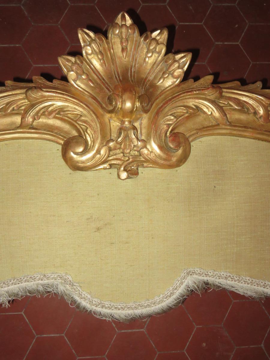 Pair Of Valances In Golden Wood, 19th Century.-photo-7