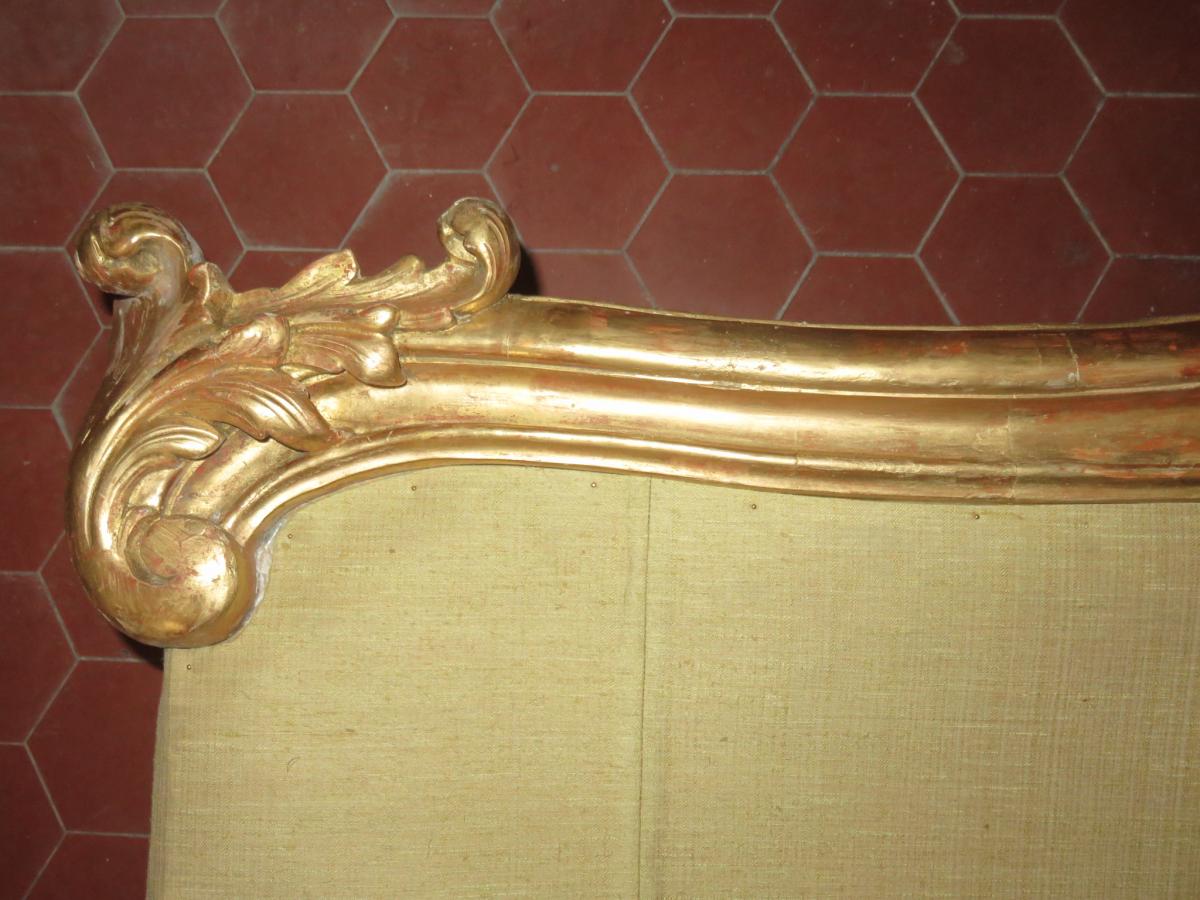 Pair Of Valances In Golden Wood, 19th Century.-photo-8