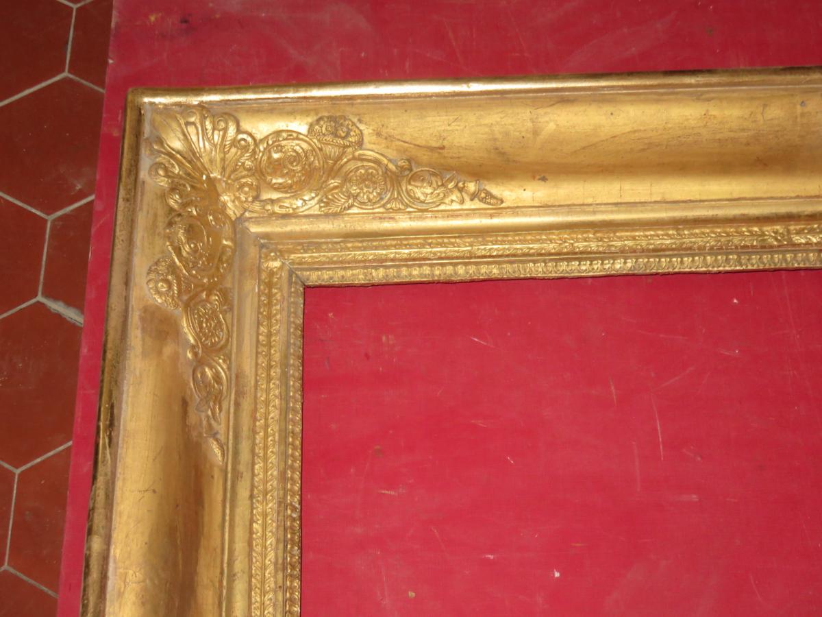 Cadre époque 19ème, En Bois Doré.-photo-2