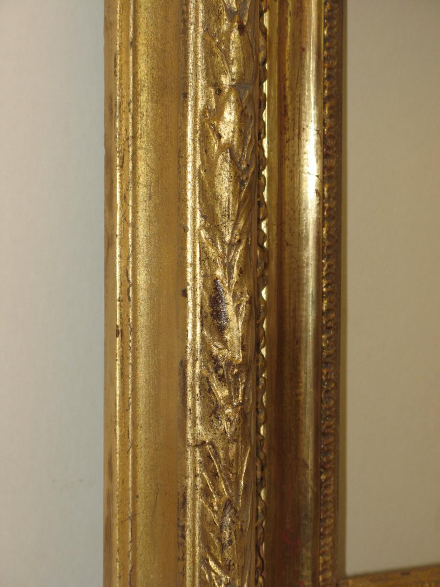 Paire De Cadres époque 19ème, En Bois Doré.-photo-7
