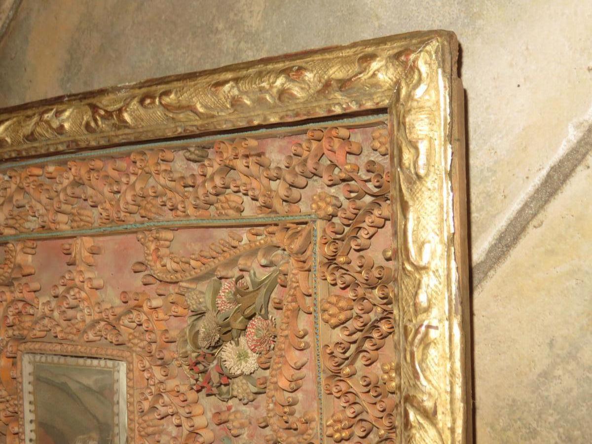 Marie Madeleine, Framed Engraving, Gilded Wood, 17th Time.-photo-6