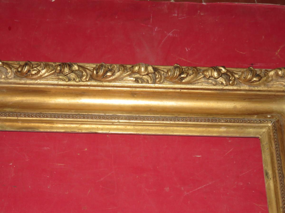 Cadre époque 19ème, En Bois Doré.-photo-3