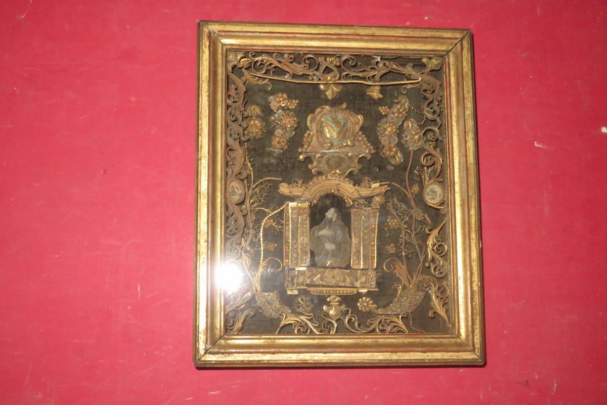 Reliquary Frame With Paperolles, 18th Time.