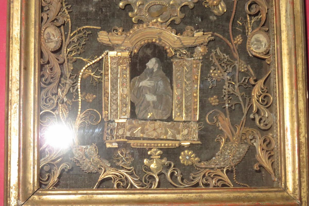 Reliquary Frame With Paperolles, 18th Time.-photo-1