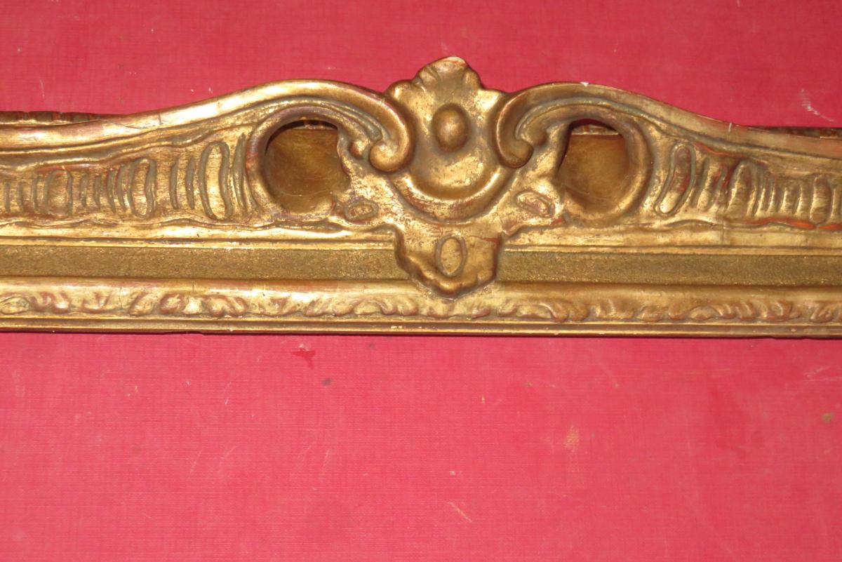 Cadre époque 19ème, En Bois Doré.-photo-2