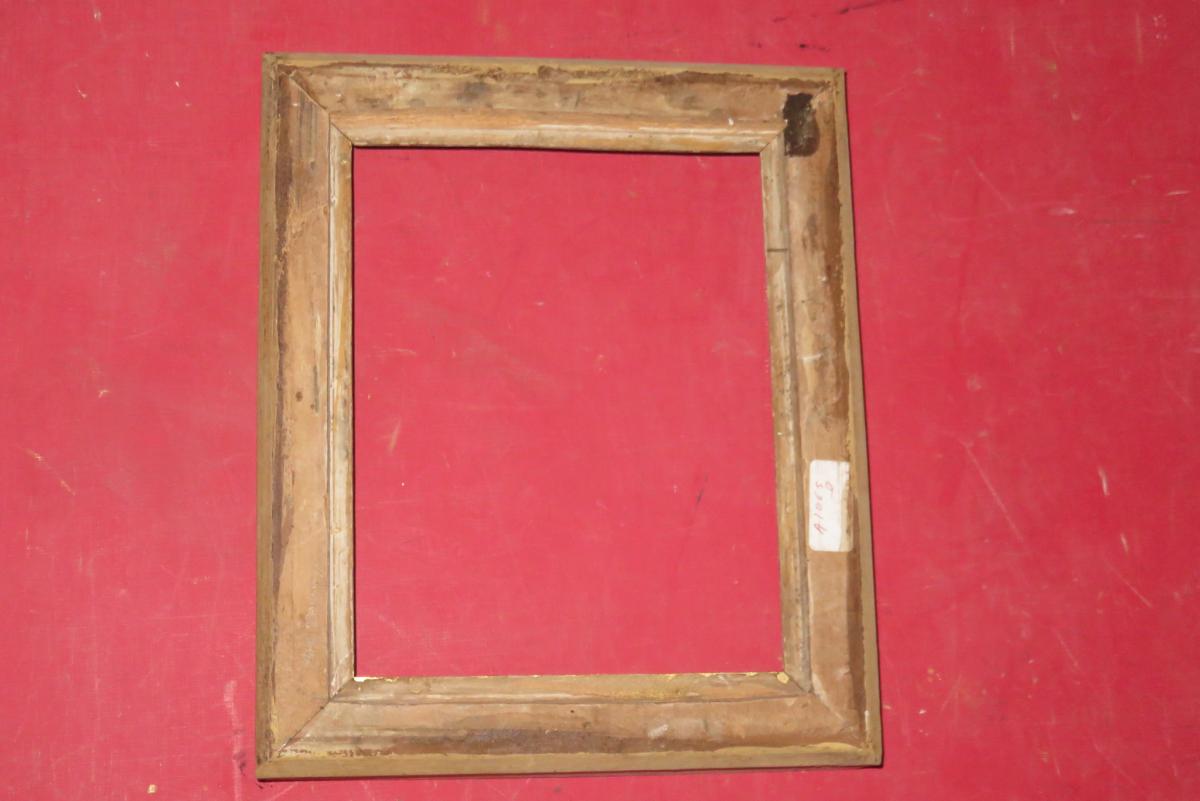 Cadre En Bois Noir Et Or, époque Fin 18ème.-photo-2