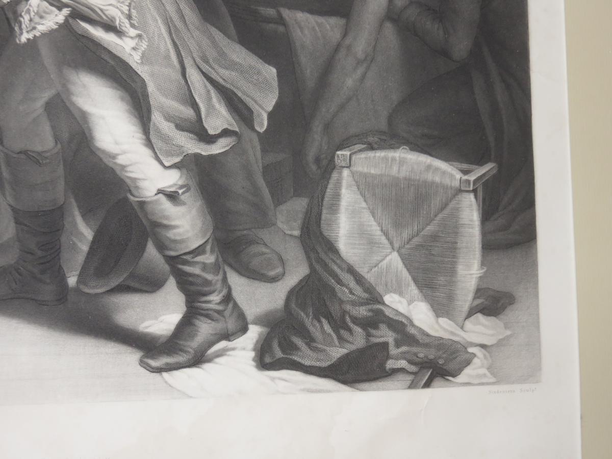 Arrestation De Charlotte Corday, Gravure époque 19ème.-photo-2