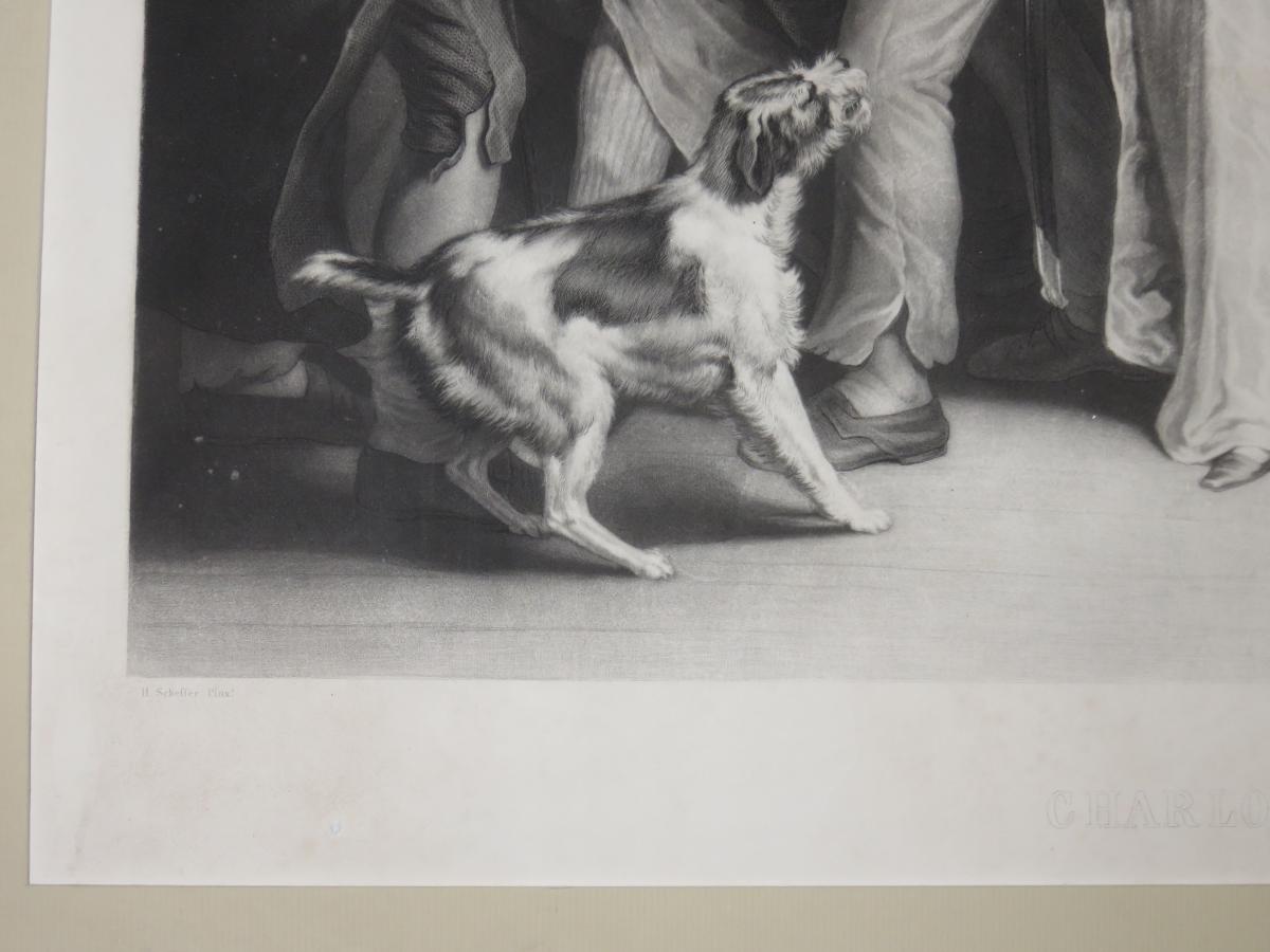 Arrest Of Charlotte Corday, Engraving 19th Time.-photo-3