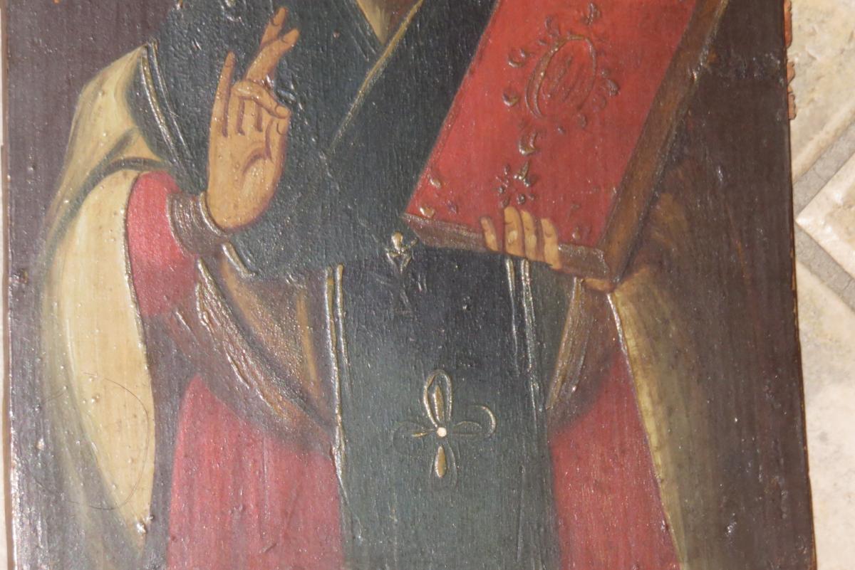 St Nicholas, Greek Icon Time Early 19th.-photo-4
