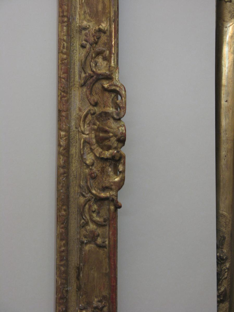 Cadre époque 18ème,  Regence,  En Bois Doré.-photo-4