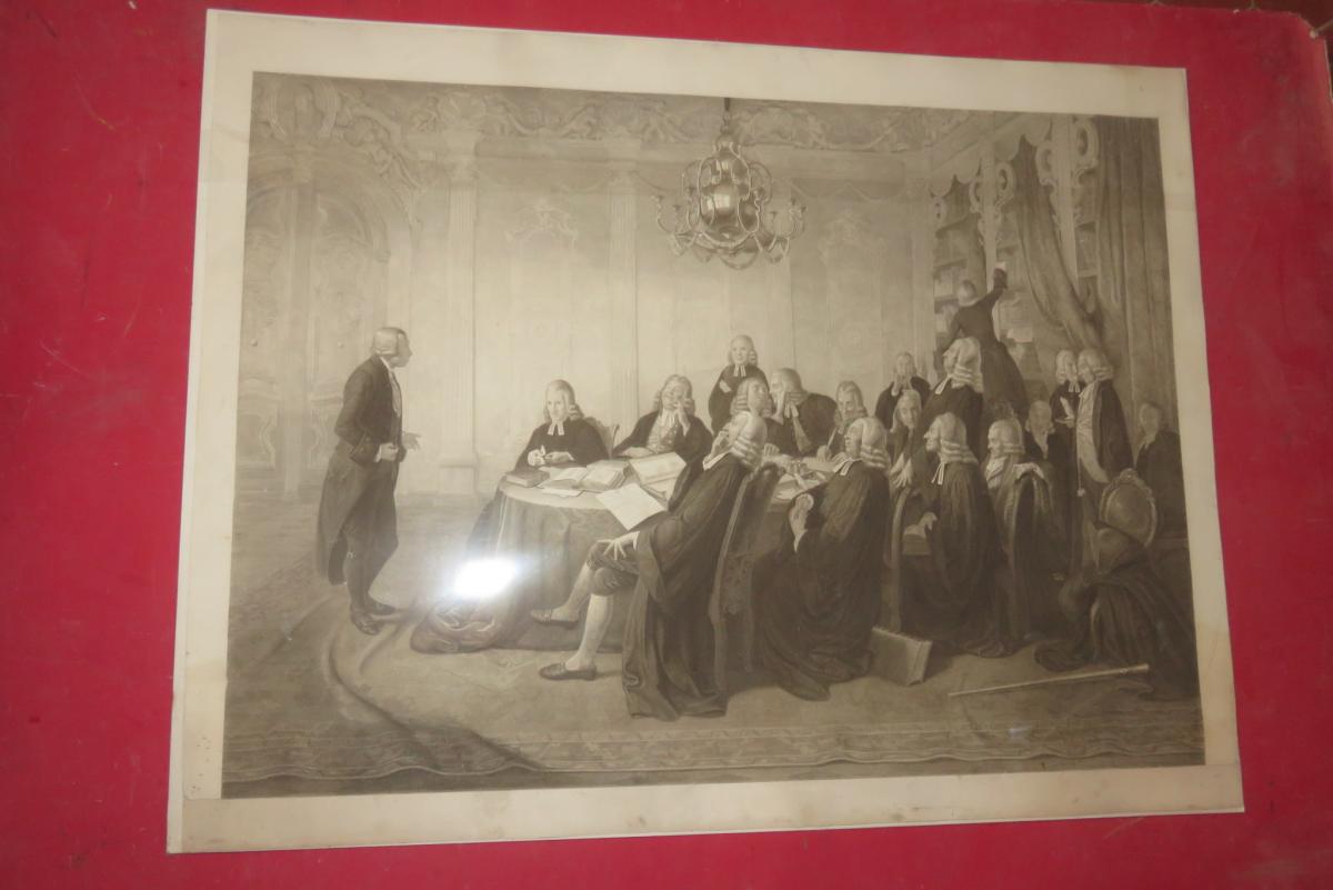 "men Of Law", English Engraving Early 19th Time.