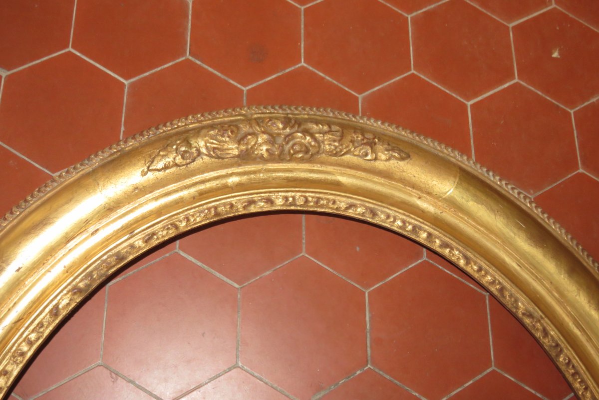 Oval Frame, Golden Wood, 19th Time.-photo-2