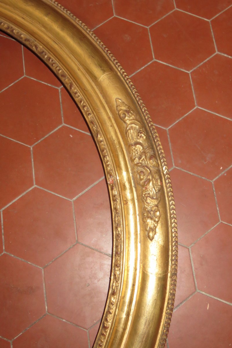 Oval Frame, Golden Wood, 19th Time.-photo-3