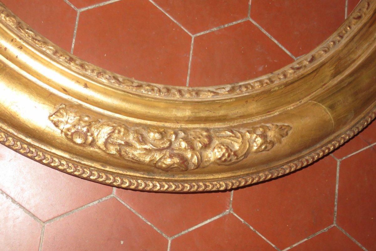 Oval Frame, Golden Wood, 19th Time.-photo-4