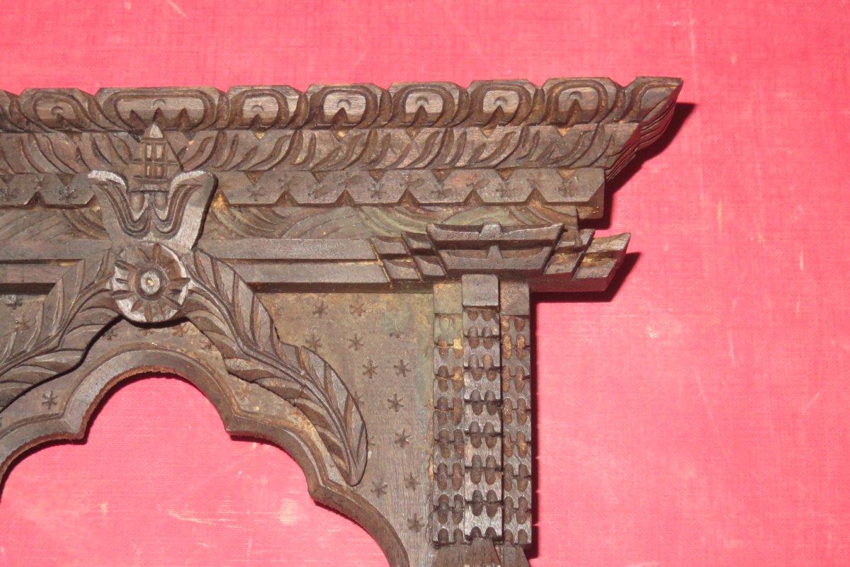 Frame Carved Wood, 19th Time.-photo-4