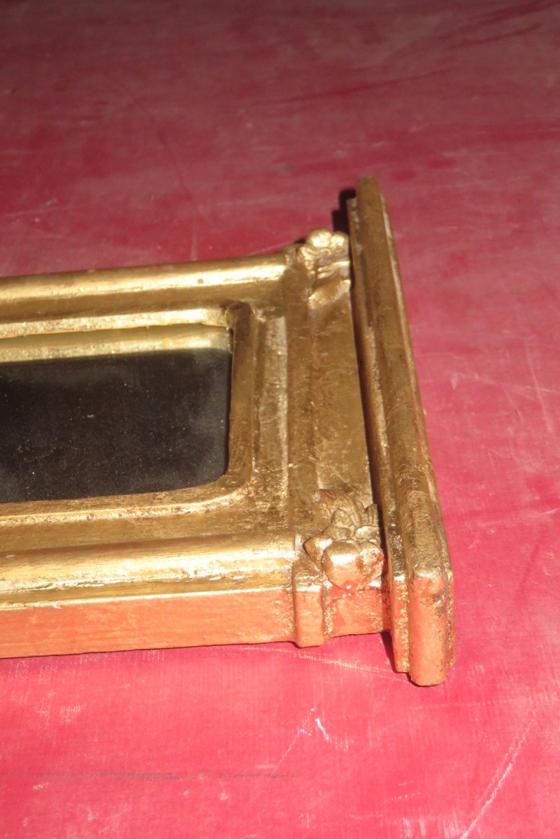 Small Mirror In Golden Wood, 19th Time.-photo-2