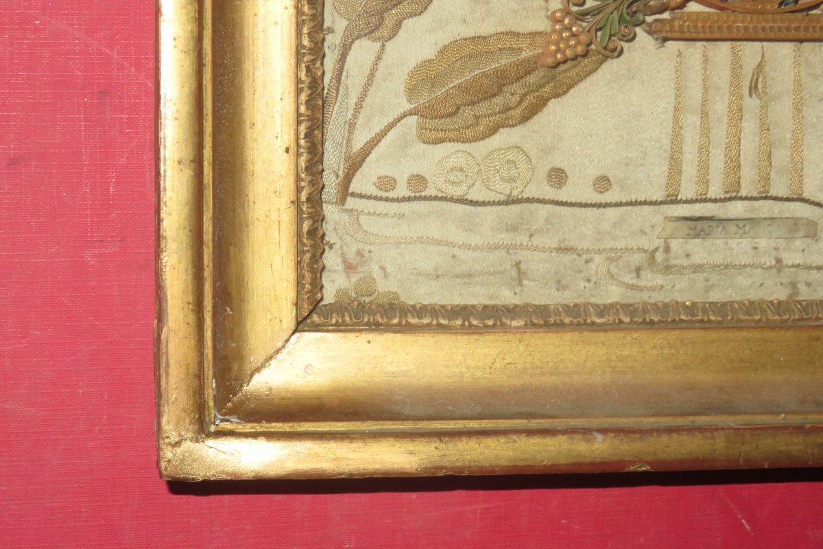 Sainte Marie Madeleine, Watercolor Surrounded Paperolles, Time 18 Th.-photo-5