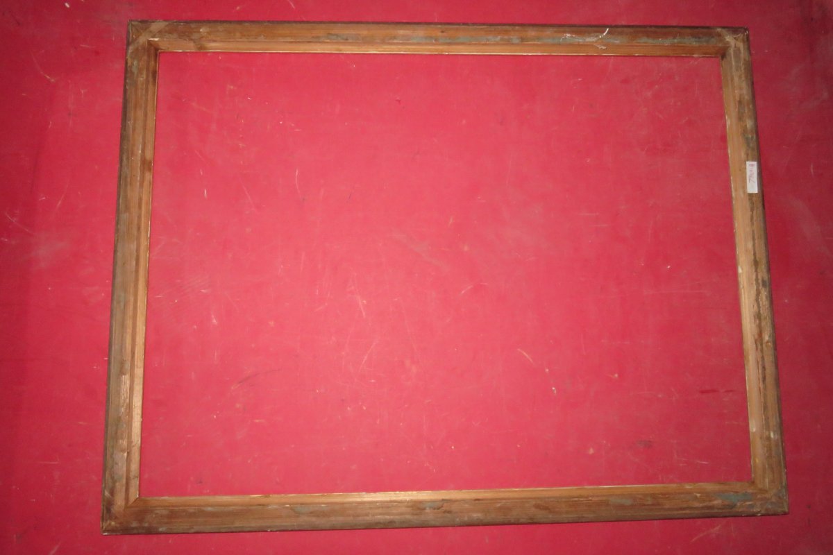 Restoration Period Frame, 19th, In Gilded Wood.-photo-5