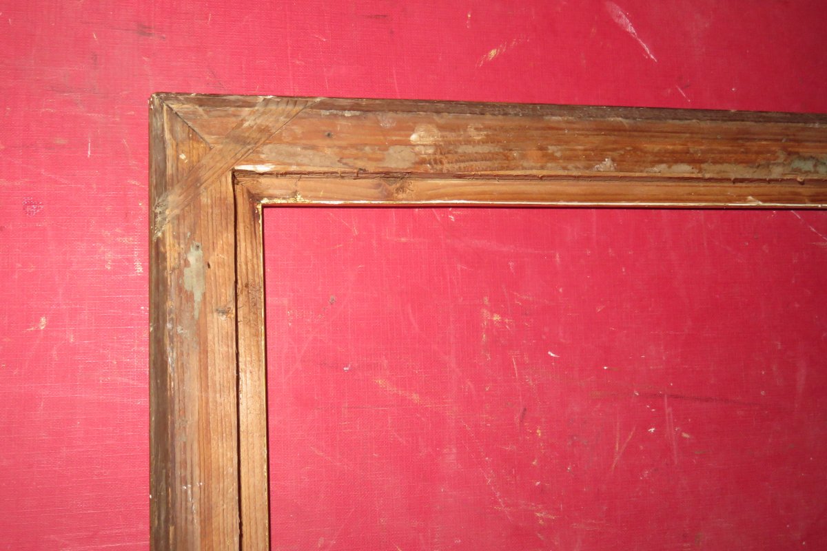 Cadre  époque restauration, 19ème, en bois doré.-photo-6