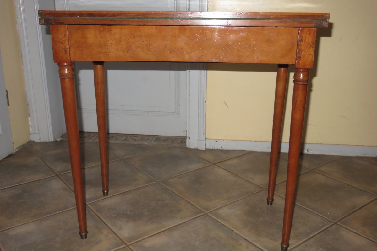 Game Table, In Cherry Wood, Late 19th Time.-photo-3