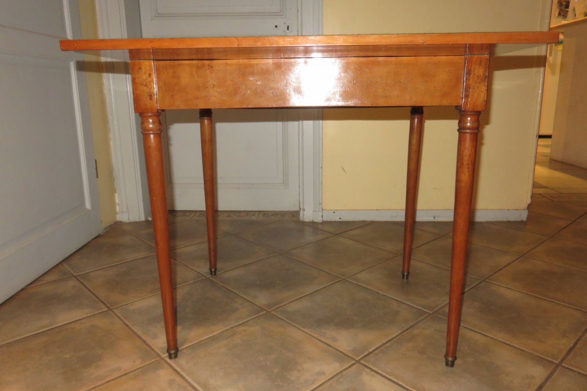 Game Table, In Cherry Wood, Late 19th Time.-photo-4