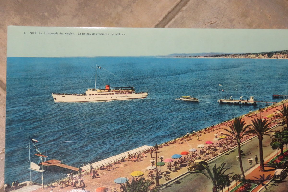 Nice, la " promenade des Anglais " gravure  époque début 20 ème.-photo-3