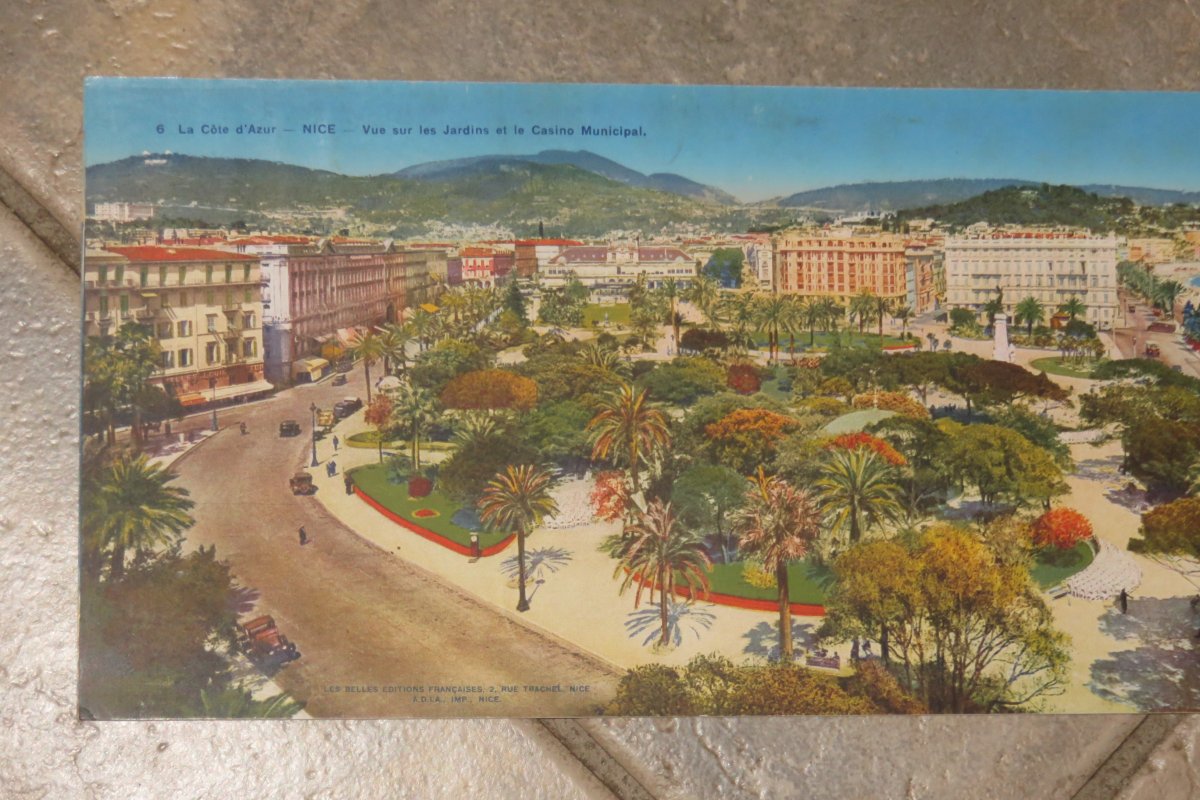Nice, la " promenade des Anglais " gravure  époque début 20 ème.-photo-3