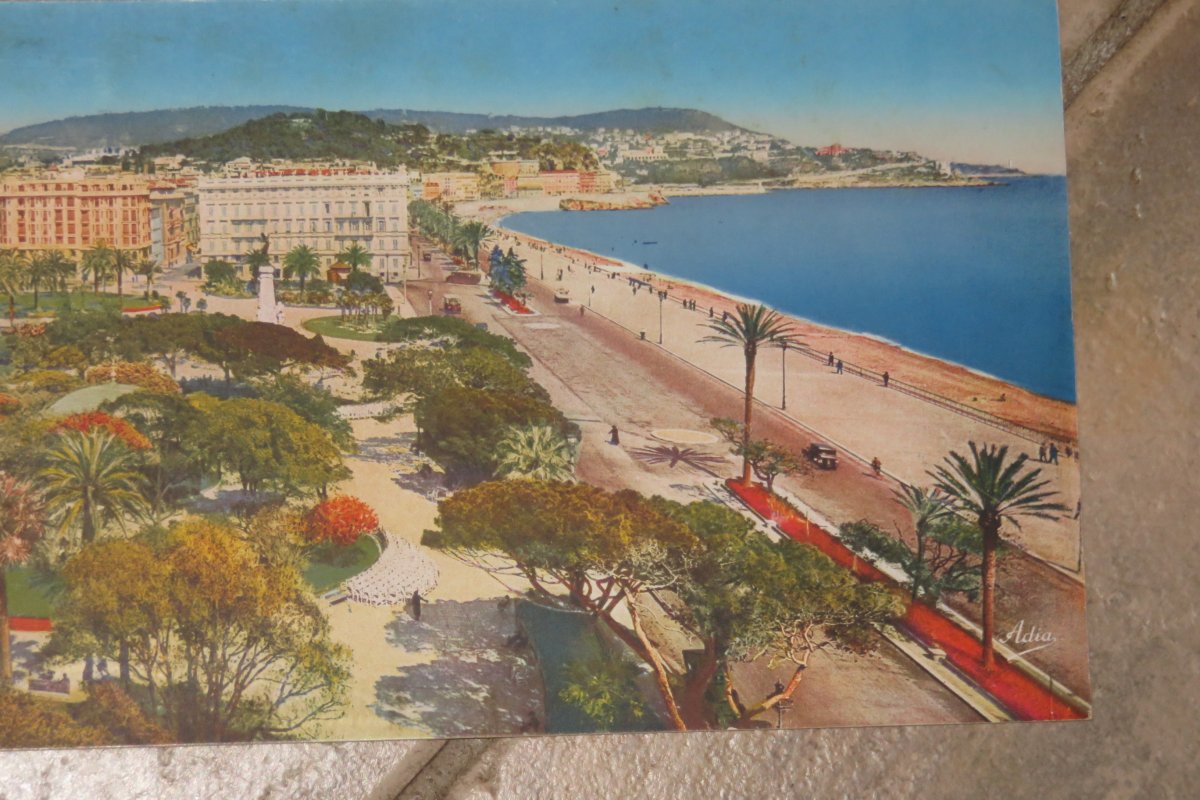 Nice, la " promenade des Anglais " gravure  époque début 20 ème.-photo-4