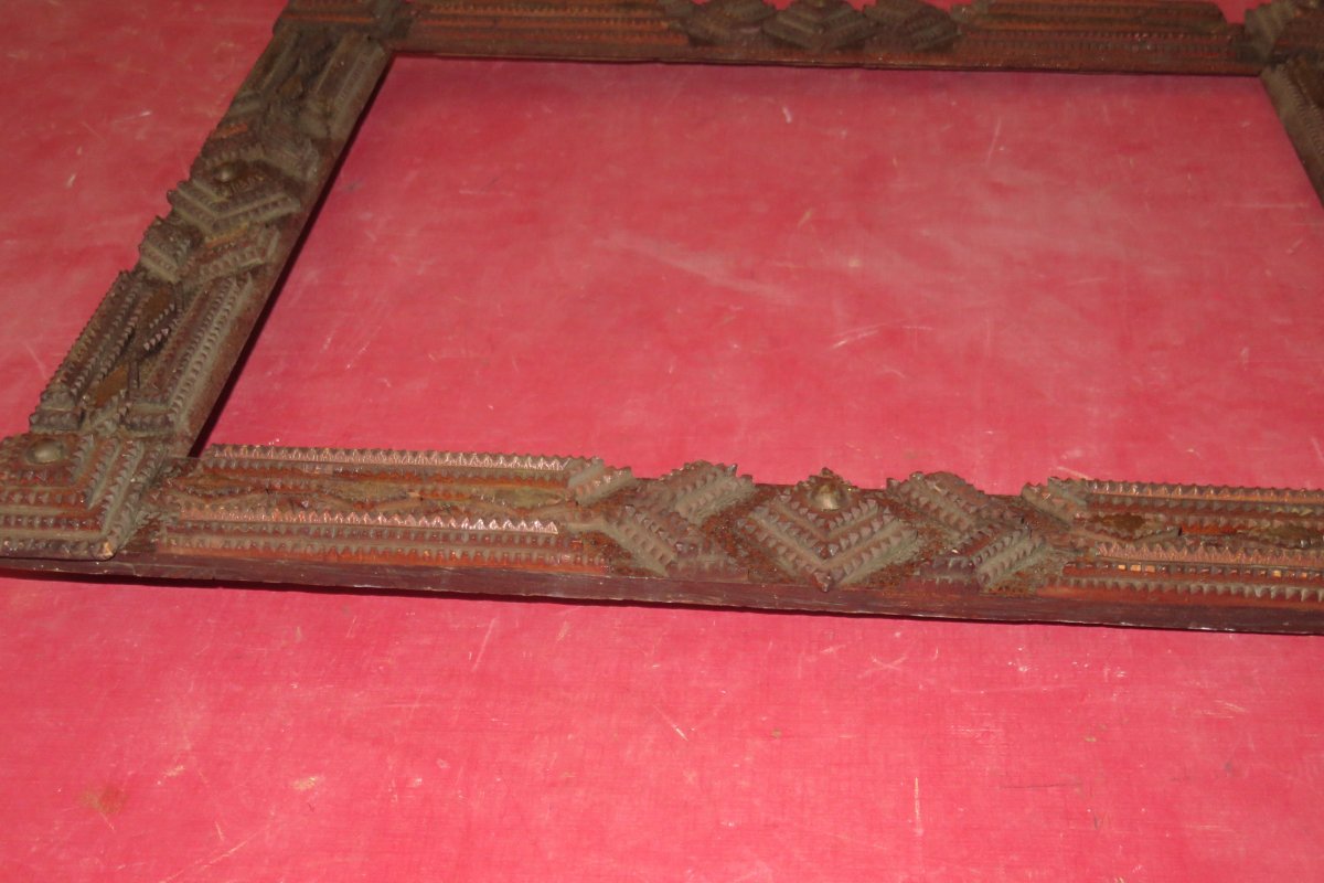 Carved Wood Frame, Early 20th Century.-photo-4