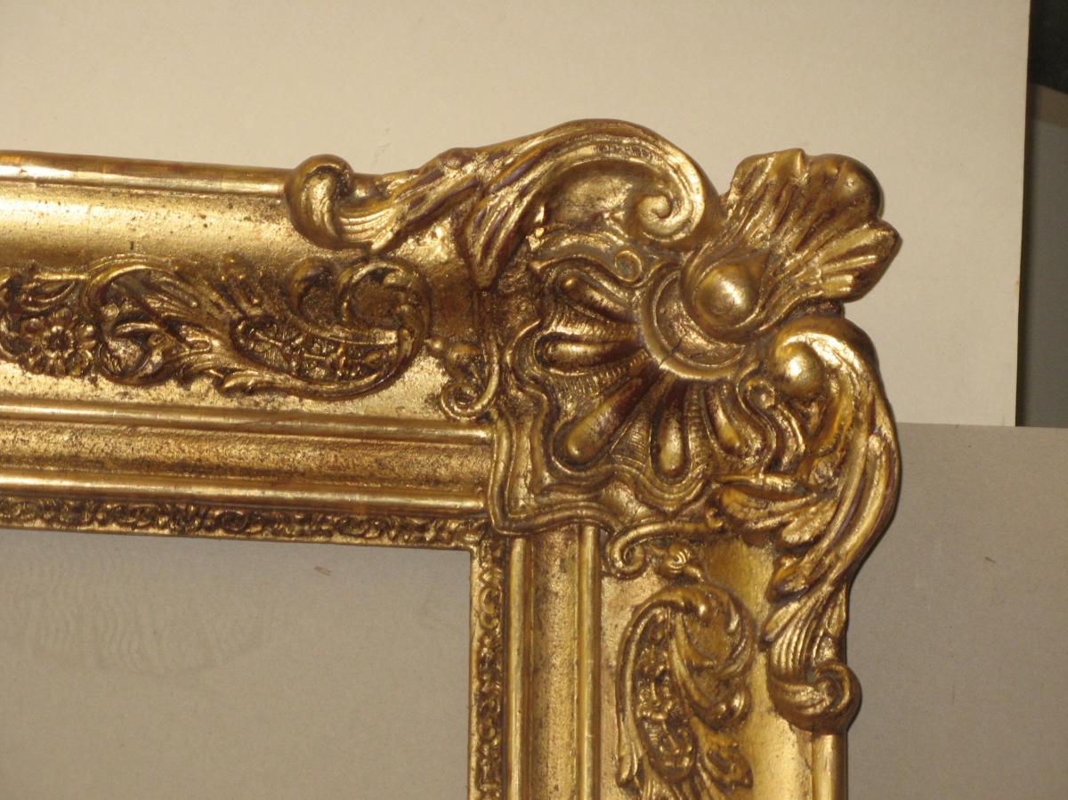 Cadre époque 19ème En Bois Doré.-photo-2