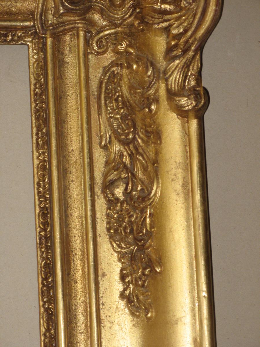 Cadre époque 19ème En Bois Doré.-photo-3