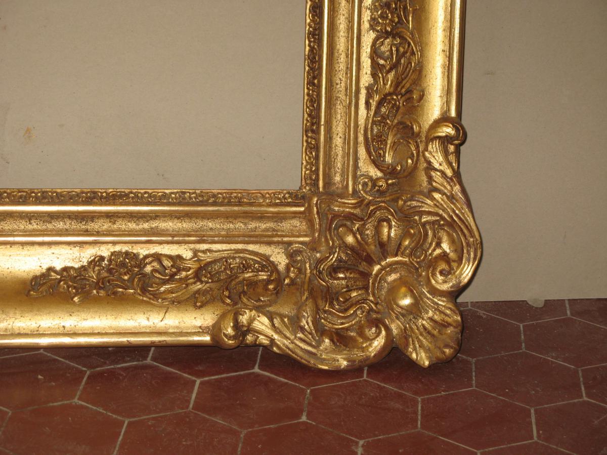 Cadre époque 19ème En Bois Doré.-photo-4