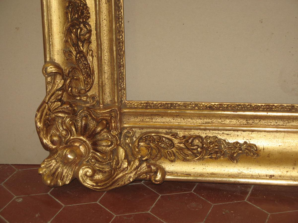 Cadre époque 19ème En Bois Doré.-photo-2