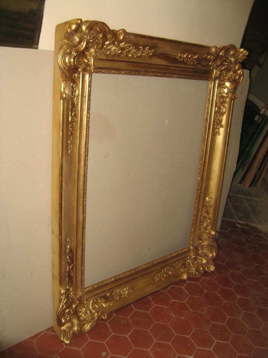 Cadre époque 19ème En Bois Doré.-photo-4
