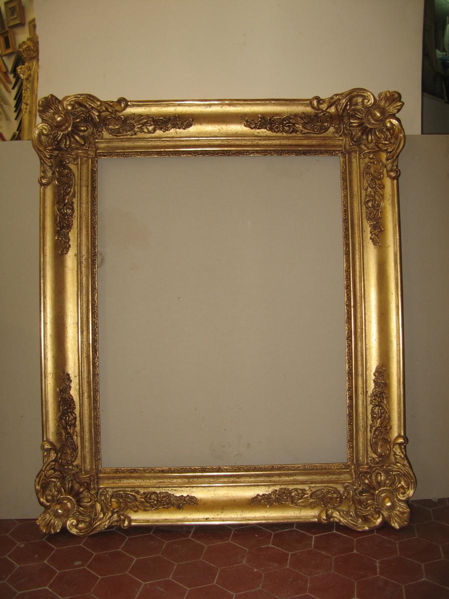 Cadre époque 19ème En Bois Doré.-photo-6