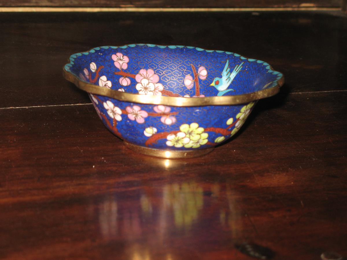 Coupe Chinoise En Cuivre Cloisonné époque 20ème.-photo-2