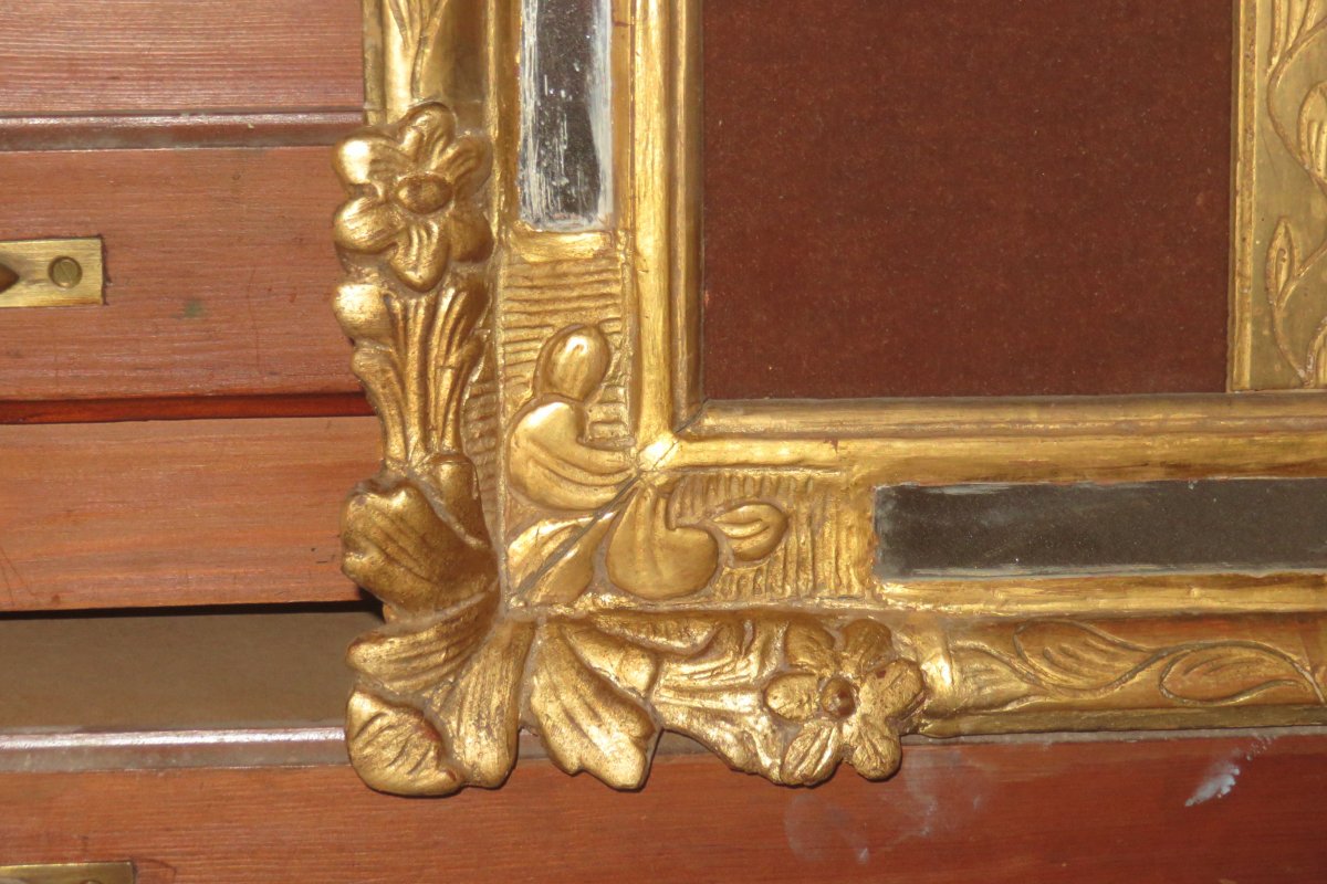 Christ En Ivoire Avec Son Cadre en bois doré,  époque  Début 18ème.-photo-4